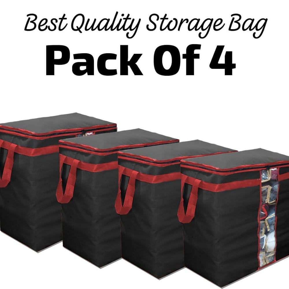 Foldable Storage Bag Organizer (Pack of 4 Bags)