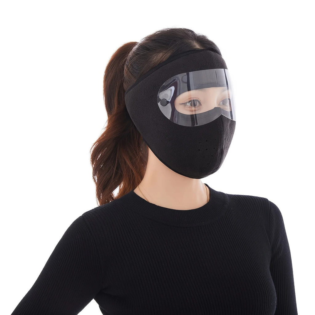 Windproof Winter Full Face Mask with Anti-Dust & Fog Goggles